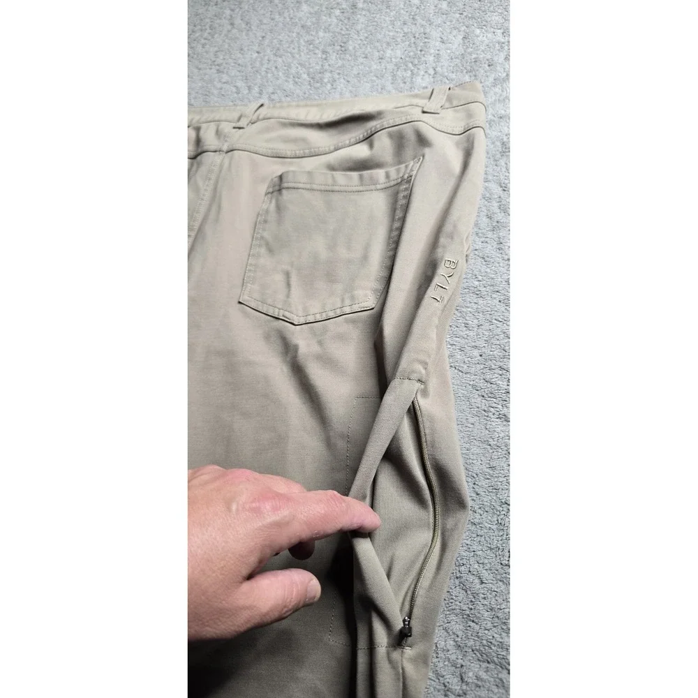 BYLT Everyday Pant 2.0 Mens 40 Tan  Khaki Slim Fit Performance Chino Trousers